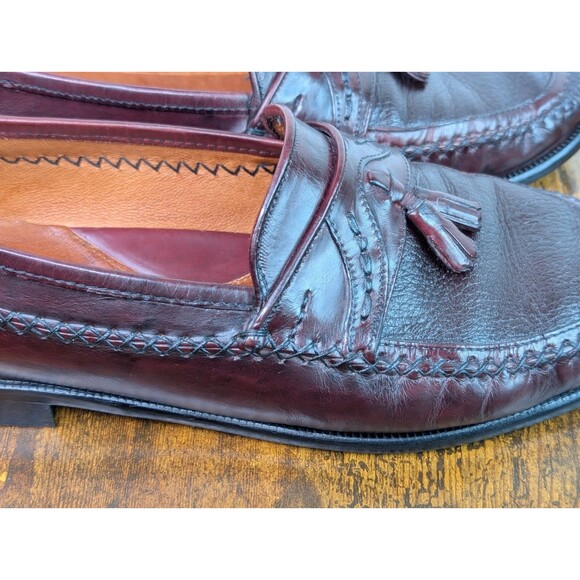 Vito Rufolo Brown Men\'s Tassel Leather Loafers Size 11 M Italian Weaved Leather main image 5